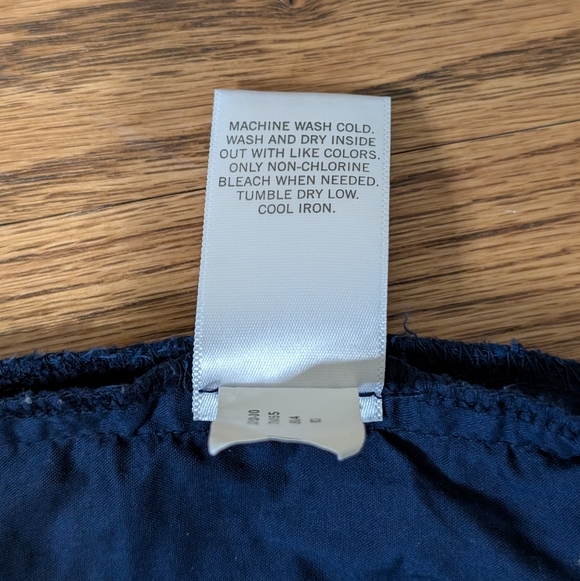 Banana Republic Women's Pencil Skirt Navy Blue Eyelet Lined 100% Cotton Size 14 - Picture 4 of 10